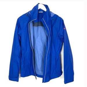 - Columbia blue Florida Gator wind breaker jacket with hoodie size Medium